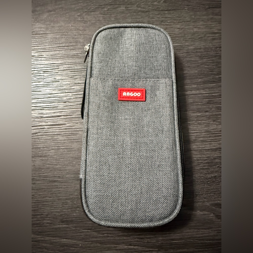 Amazon Gray Pencil Case with Red Label